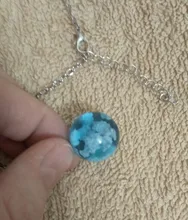 Collar con colgante de Luna y Bola de resina transparente para mujer, collar con cadena de nubes azules y blancas, regalos de joyería para niña