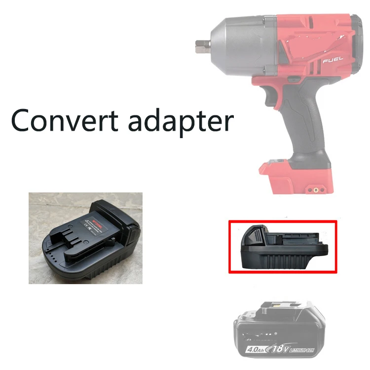 adapter For milwaukee 18V tool use of Makita BL1820/BL1840/BL1850 battery