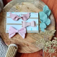 3 unids/lote bebé diademas flor arcos de Nylon bandas de pelo turbante bebé niña diademas accesorios de fotografía recién nacido bebés Accesorios