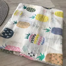 Manta de muselina para bebé, edredón de algodón para bebé, 120cm x 110cm, manta de muselina para bebé, pañal de muselina 120