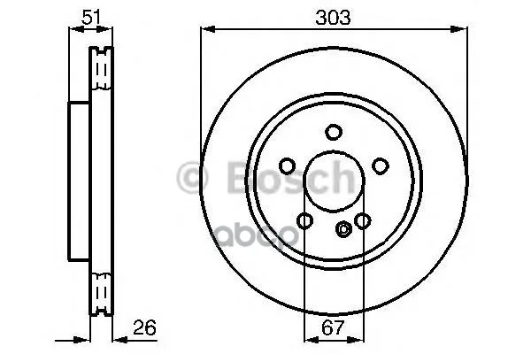 Тормозной Диск 0986478468 Bosch арт. 0986478468