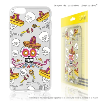 

FunnyTech®Silicone Case for OnePlus 6T L Skulls Za Drawings Coconut transparent