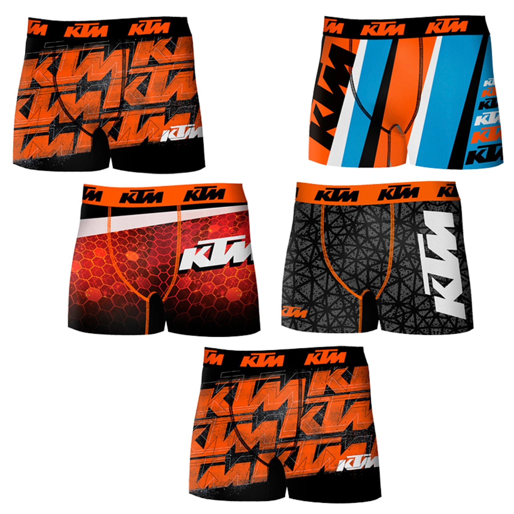 KTM трусы-боксеры, 5 штук в разных цветах для детей