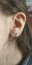 Pendientes de aro de Plata de Ley 925 para mujer, con hebilla de hueso del oído, redondos, aros, anillos aretes, joyería