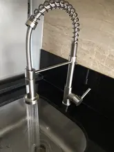 Mixer Tap Nozzle Deck-Mounted Stream-Sprayer Kitchen Faucet Cold-Taps Rotation Matte Black