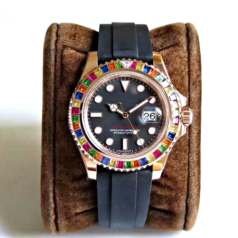 

Watch Men yacht 40mm master Sapphire Glass Automatic Mechanical Watch Sport Swim Clock Stainless Mechanical AAA Plus Men Watch