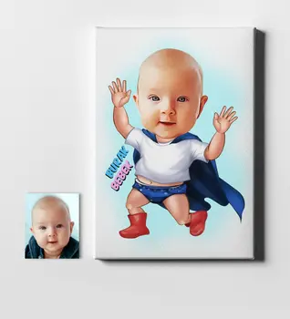 

Personalized Baby Cartoon Canvas Print (50x70 cm.) 5