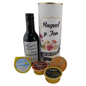 

6 pcs/red wine's Marquis de Carrión parenting with pate and cream cheese blue canned