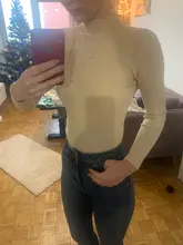 Women Sweater Pullovers Knitted Turtleneck Long-Sleeve Elasticity Streetwear-Top Multicolor