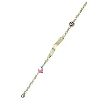 

Name Rewritable Platter Gold Child Bracelet 01-650-CMK082