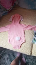Mono de Pascua para recién nacido de 0 a 24 meses, mono de manga larga de Color sólido, oreja de conejo con capucha, mono de cola, novedad de 2020