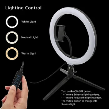 

Ring Light LED hoop 10 "for photography makeup VIDEO with tripod TIK TOK LED circle light for SELFIE, MAKEUP