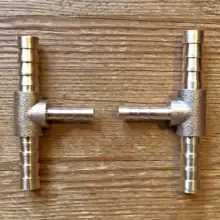 Coupler-Connector-Adapter Pipe-Fitting Reducer Barbed-Tube Brass 16mm 12mm Tee-Type 5mm