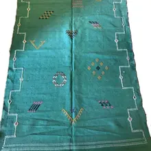 Ковер марокканский сабрас шелк и хлопковый гобелен шик с этническими мотивами Восточно-африканский