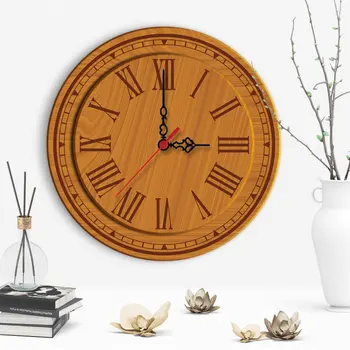 

Decorative Wood Burning Dial Design Wooden Wall Clock-3