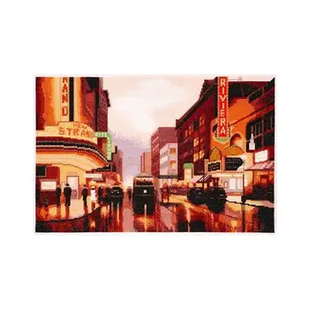 

1204 set for embroidery alisena 'Lights big town ', 39*26 cm