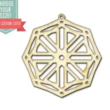 Снежинка Орнамент Дерево вырезанный-размер на заказ-лазерная резка Деревянные Художественные товары для рукоделия Настенный декор дерево праздничный подарок DCS0349