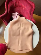 KnowU-Pecho masculino artificial de silicona, accesorio con cuello alto y vientre con músculos marcados para cosplay
