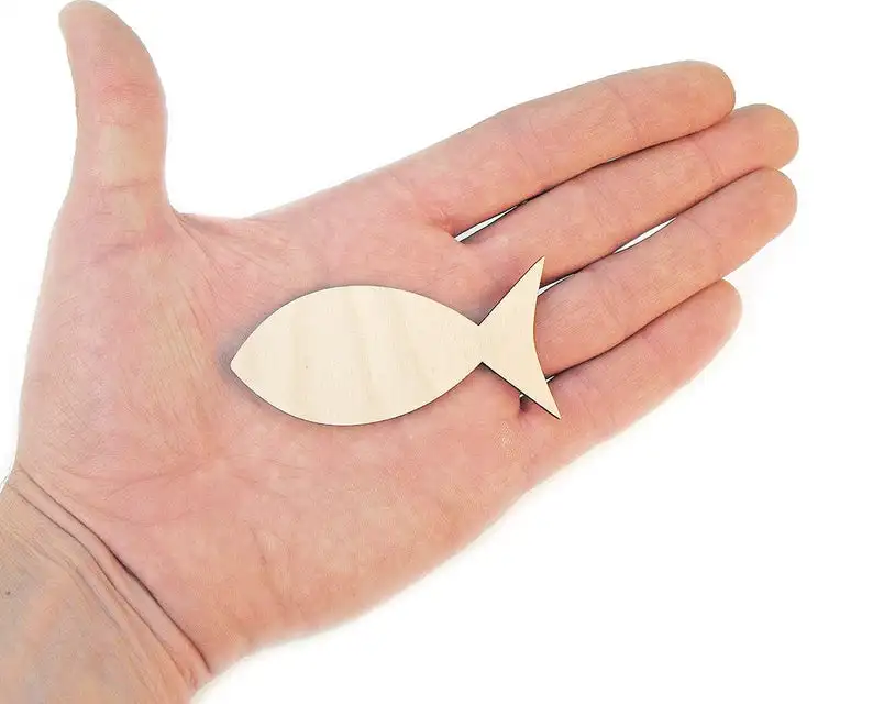 

Wooden Fish (7cm) Shape Art Projects Craft Decoration Gift Decoupage Ornament Craft Supply Unpainted 0249