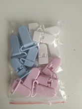 Cadena de chupete de plástico transparente para bebé, abrazadera redonda resistente de plástico, tamaño de 25mm, clip de soporte de boquillas de chupete, 5 uds