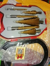 3 Drill-Bit-Set Saw-Tool Hole-Cutter Wood-Cone Step Metal Hss Steel Titanium 6 6