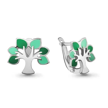 

Aquamarine earrings without enamel inserts, 925 sterling silver