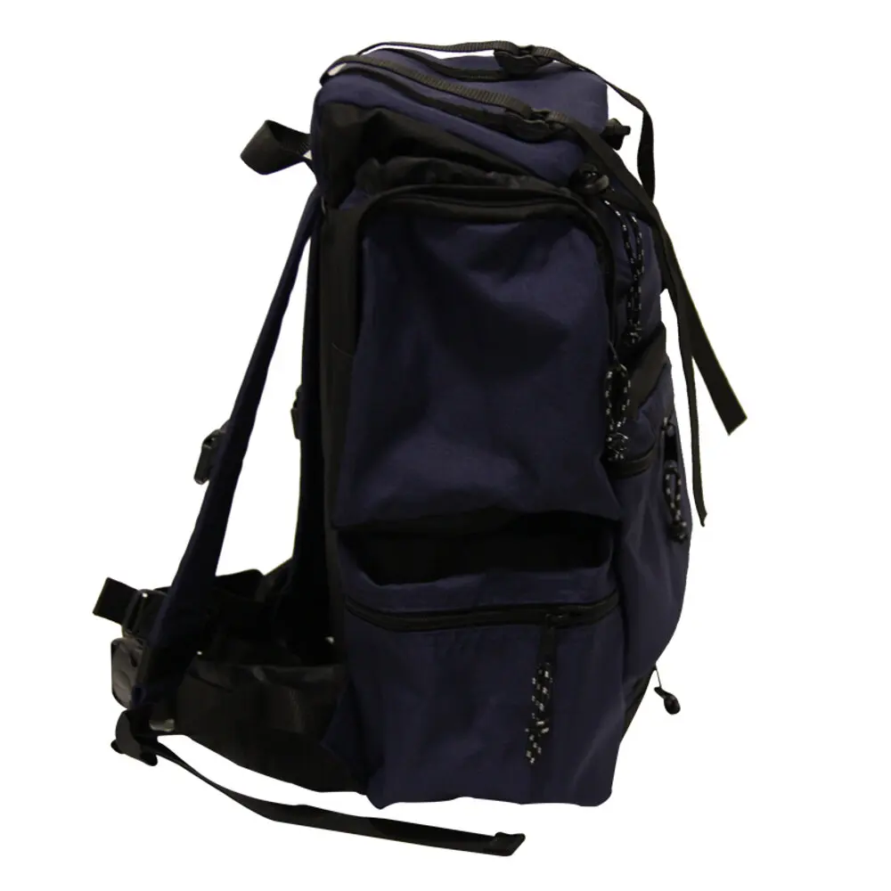 

Nectar Outdoor Backpack, Imperteks Fabric, Camp Bag, Adjustable Shoulder, 6 pieces Zippered Pocket, aided Chest, navy