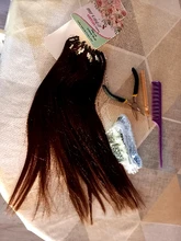 Hair-Extensions Tools-Loop Micro-Ring with 100%Human-Hair Nonremy/12 16-20-24inch-1g/pc