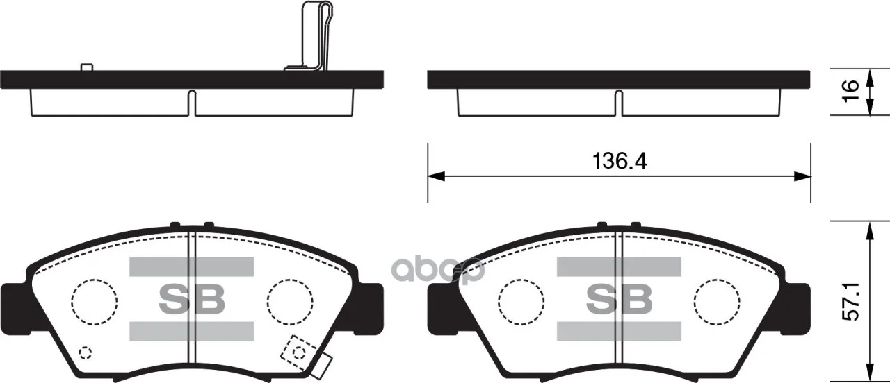 Колодки Тормозные Дисковые Sangsin Brake Sp1221 Sangsin brake арт. SP1221