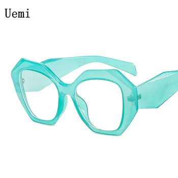 Anti-blue Light New Candy Color Polygon Square Eyeglasses For Women Vintage New Fashion Plastic Clear Computer Glasses Frame 4