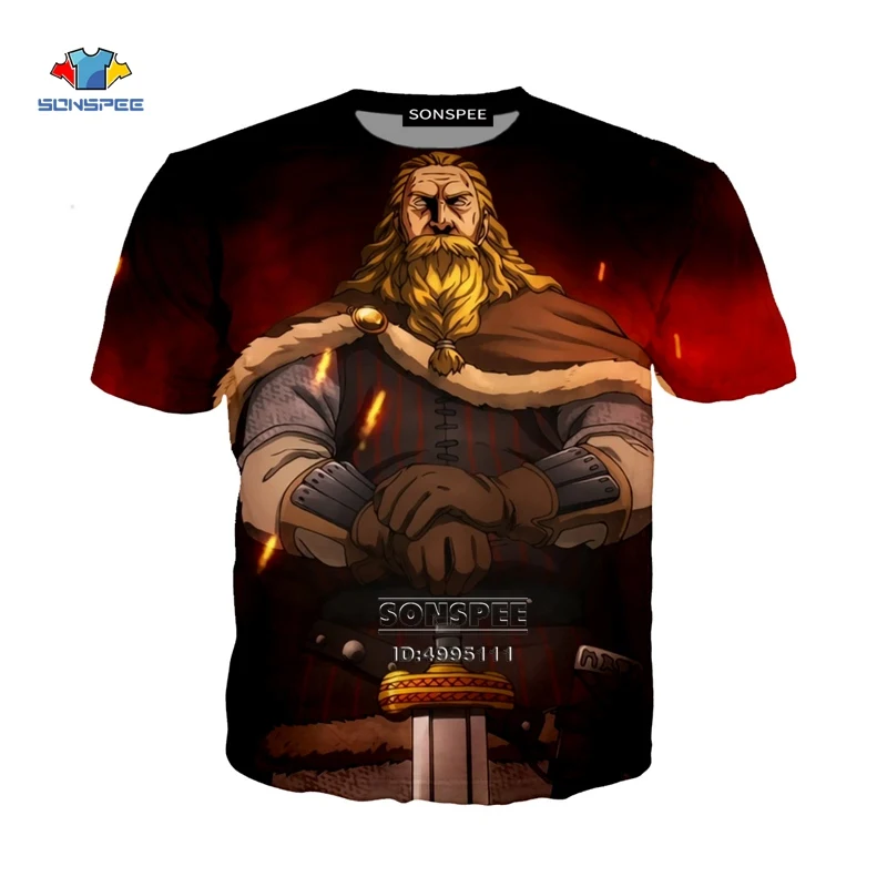 10 SONSPEE, 3D принт, аниме, Vinland Saga Thorfinn, женская футболка, Мужская футболка, Harajuku, летняя повседневная футболка с круглым вырезом, топы, верхняя одежда - Цвет: 10