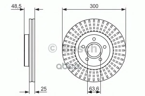 Диск Тормозной Передн, Bosch арт. 0986479956