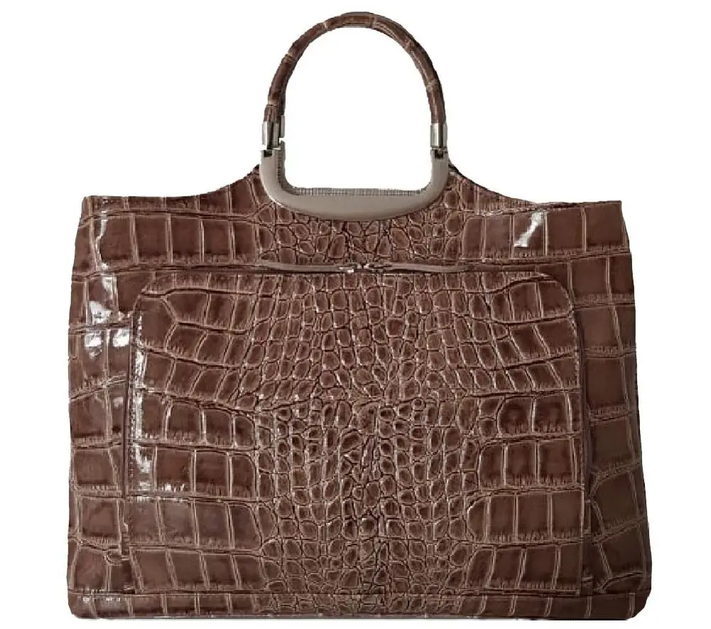 Женская кожаная итальянская сумка Bottega Carele BC156 - Цвет: BC156taupe