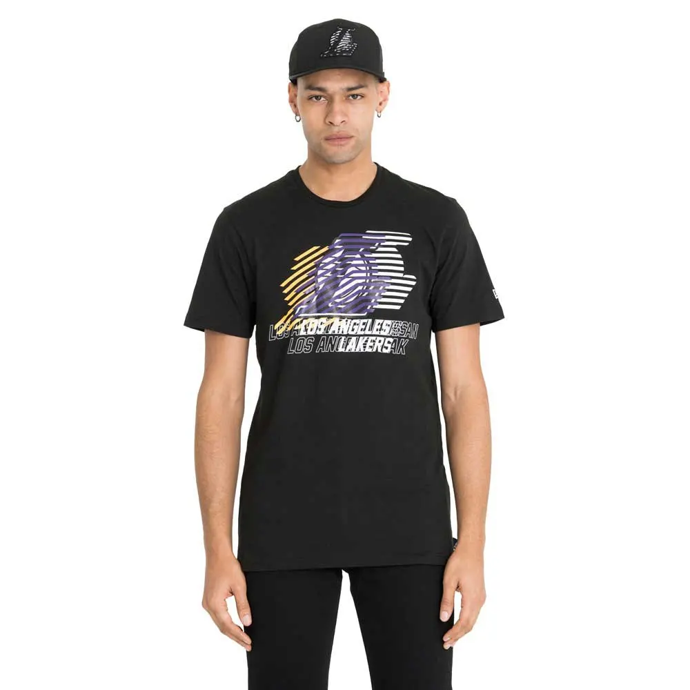 Футболка с рукавом Corta New Was NBA Los Angeles Lakers Repeat Logo Black