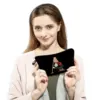 26 Initials Flower Cosmetic Bag A-Z Letter Makeup Bags Women Travel Bridesmaid Gift Ladies Portable Cosmetic Case Beauty Bag 3