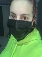 Mascarilla desechable no tejida de 3 capas para adultos, máscara transpirable con banda elástica para las orejas, color negro, 10/50/100 Uds.