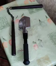 Multifuncional Mini jardín plegable portátil de acero inoxidable pala jardín vegetales para plantar cavando pala hacha al aire