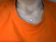 Colgantes redondos de circón AAA para mujer, collar de hilo de pescar transparente Invisible, gargantilla de Metal, Color dorado y plateado