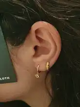 Pendientes estilo punk de plata de ley 925, pequeños, para mujer, con forma de serpiente, a la moda, de oro o plata de ley 925