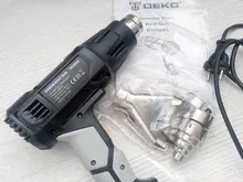 DEKO-pistola de aire caliente DKHG03, 220V, 2000W, avanzada, ajustable con cuatro boquillas, pistola de calor eléctrica