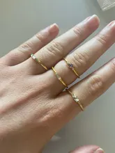 IPARAM-Conjunto de 4 anillos de circonita de cristal para mujer, juego de anillos de oro 2020, set de anillos de compromiso bohemios vintage para mujer, joyería para fiesta