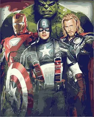 paint by number art painting numbers Marvel super hero for house wall decoration | Дом и сад