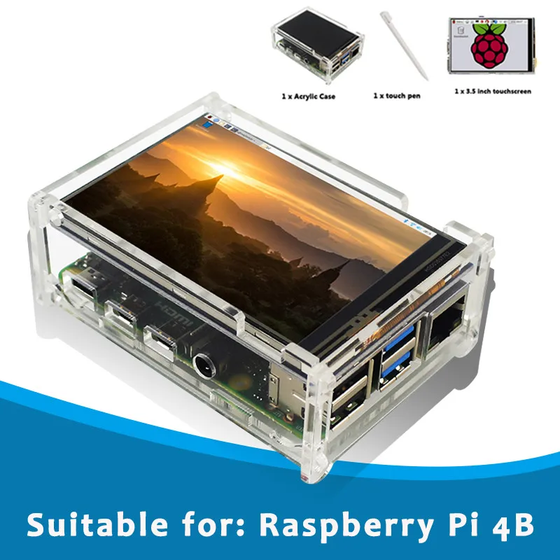 Для Raspberry Pi 4B Raspberry Pi 3 Model B 3,5 дюймов сенсорный экран монитор 480x320 Комплект LCD