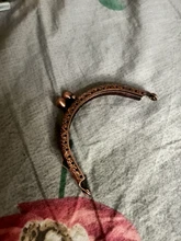 Monedero de Metal de 8,5 cm con cierre de broche para bolso de mano, accesorios para bolso de mano, color bronce rojo