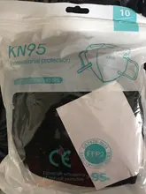 Máscaras negras KN95 de 5 capas, Mascarillas protectoras para la cara, respirador con filtro, FFP2, FFP3, reutilizable, 10-100 piezas