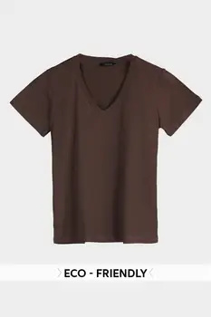 

Trendyol 100 Organic Cotton Basic V-Neck Knitted T-Shirt TWOSS20TS0923