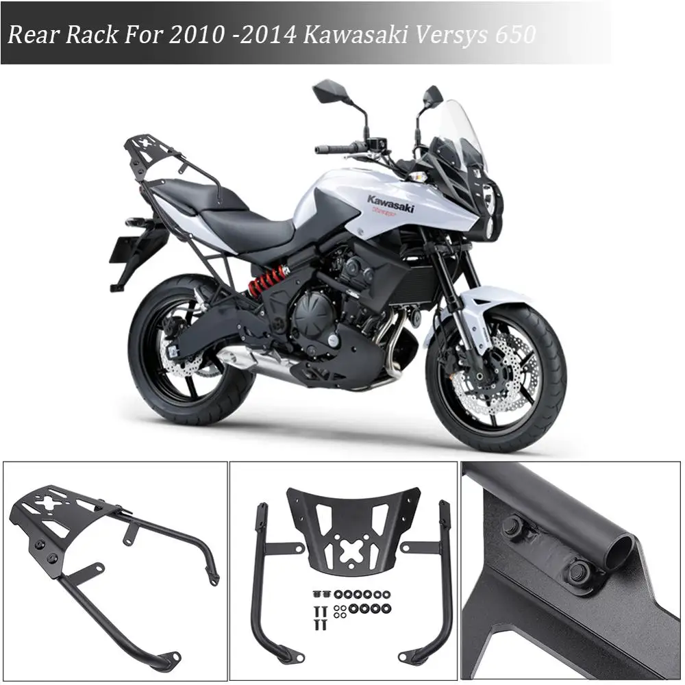 For Kawasaki Versys 650 Top Rear Luggage Rack Carrier Luggage Rack Fender Support Versys650 Accessories 2010 2011 2012 2013