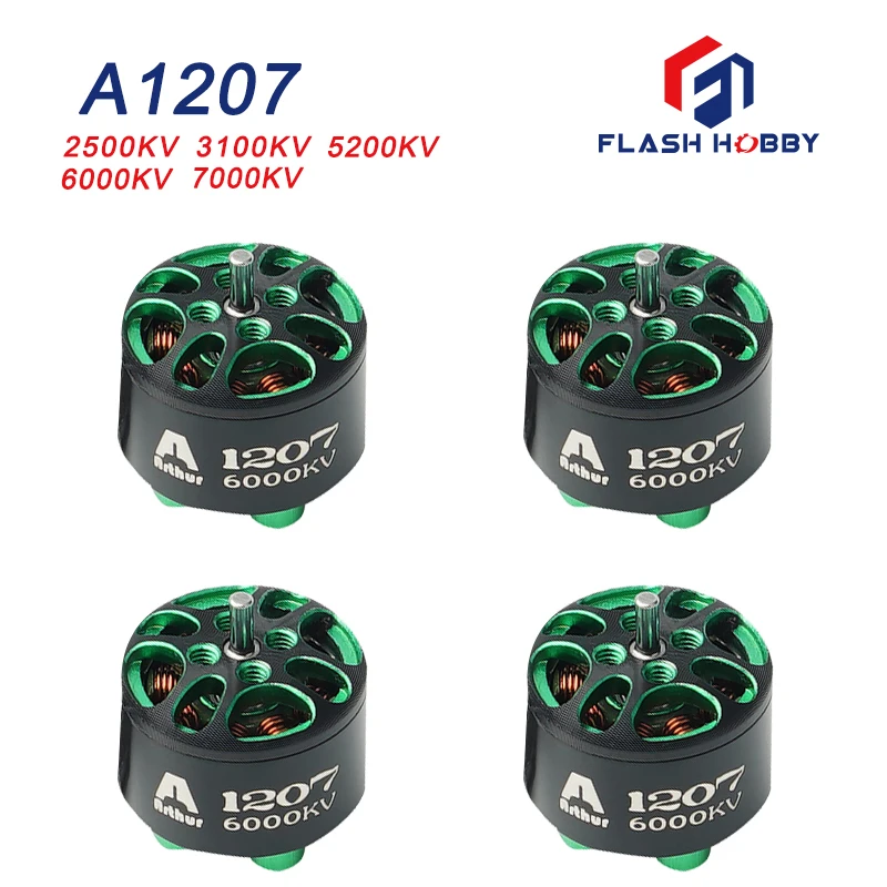 

4 шт./лот flashHobby, Артур A1207, 1207, КВ, бесщеточный двигатель, мини мотор на дистанционном управлении Toochpick, беспилотный двигатель