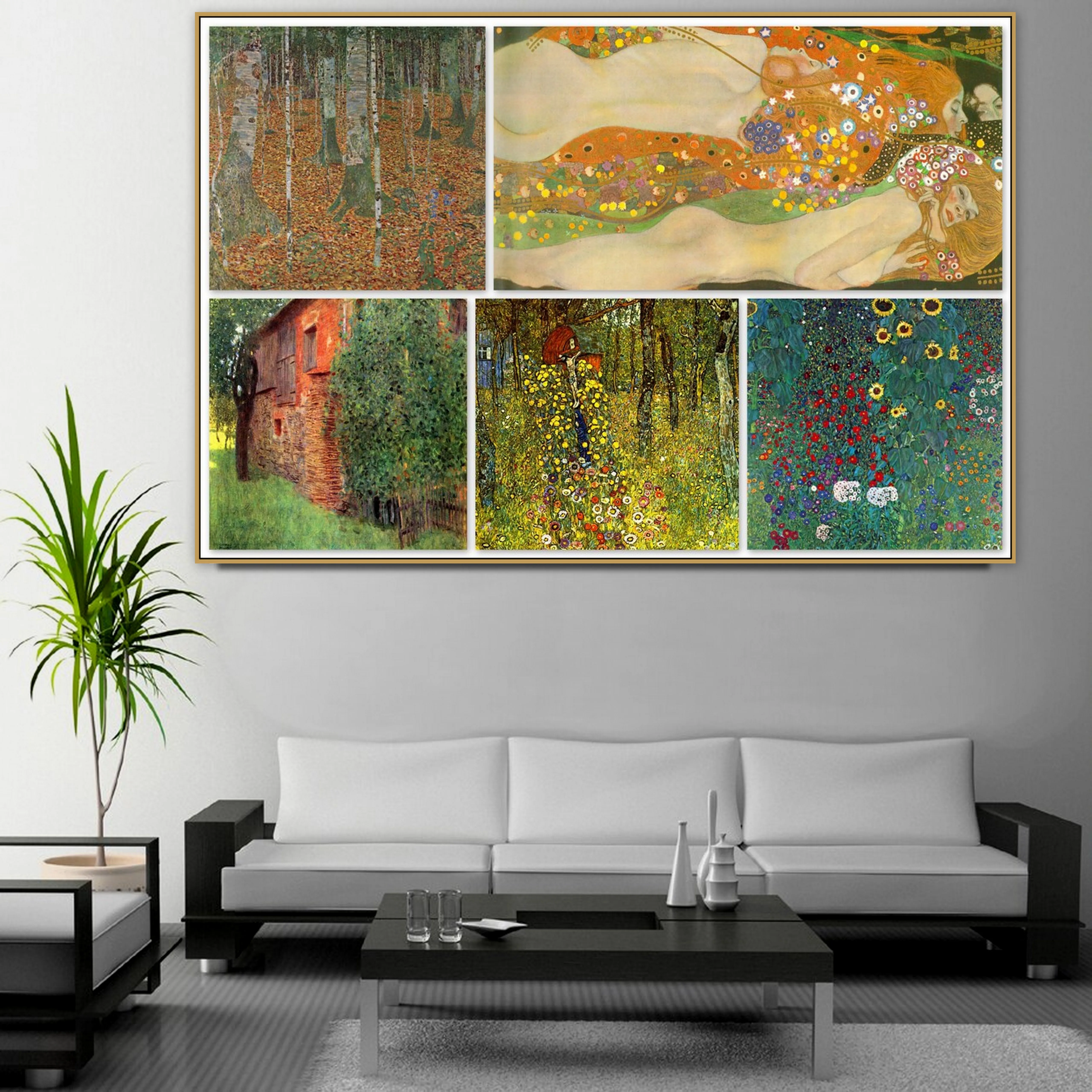 Gustav Klimt Old Famous Master Artist Garden With Crucifix 2 Canvas Painting Photo Collage Print For Wall Decor Wall Art Painting Calligraphy Aliexpress