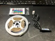 Tira de Luces LED de 5V, lámpara de luz de fondo Flexible USB 5050 RGB, cinta de diodos, teléfono, Bluetooth, aplicación de fondo para habitación, 1-30M